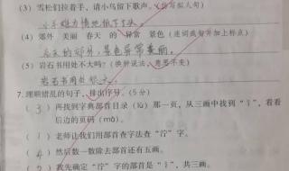 二年级语文期末试卷 二年级语文期末试卷